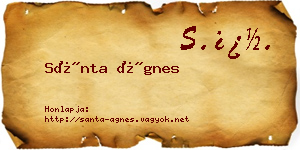 Sánta Ágnes névjegykártya